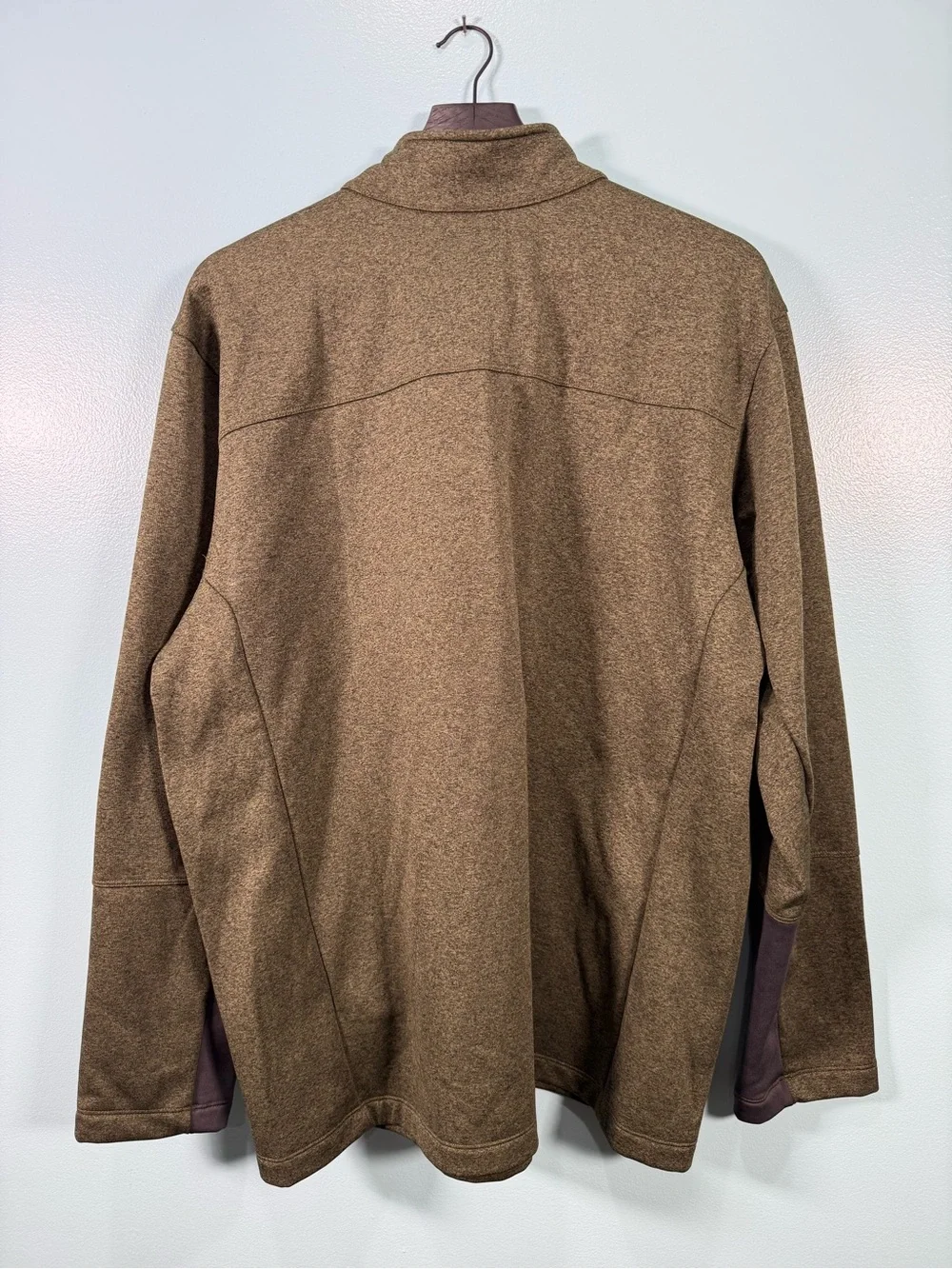 The North Face Men's Olive Green Zip-Up Fleece Pullover